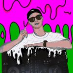 rare dj kid nft crypto art artbyjake. digital art collections available with nft exchange and opensea marketplace